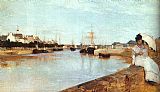 Berthe Morisot Canvas Paintings - The Harbor at Lorient